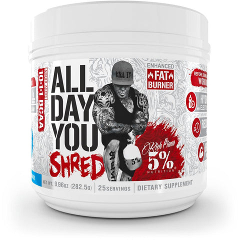 Rich Piana 5% Nutrition All Day You Shred-Blueberry Lemonade-25 servings-N101 Nutrition