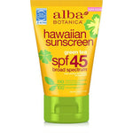 Alba Botanica Hawaiian Sunscreen Green Tea SPF 45 Broad Spectrum-4 oz (113 g)-N101 Nutrition