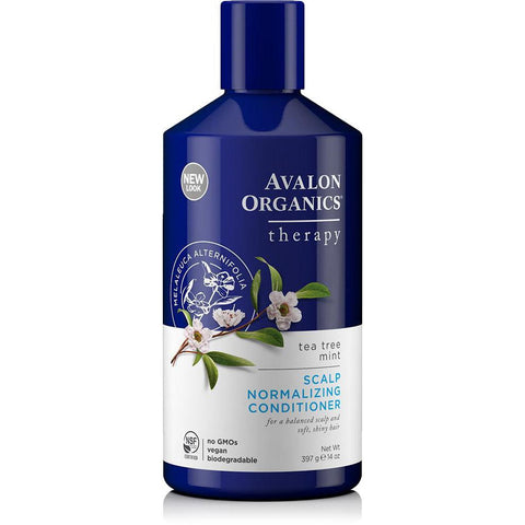 Avalon Organics Tea Tree Mint Scalp Normalizing Conditioner-14 oz (397 g)-N101 Nutrition