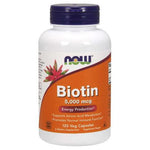 NOW Biotin 5000 mcg-60 veggie caps-N101 Nutrition