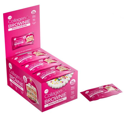 321glo Collagen + Brownie-Box (12 Brownies)-Birthday Cake Blondie-N101 Nutrition