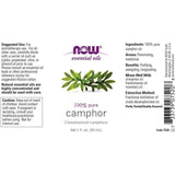 NOW Essential Oils Camphor Oil-1 fl oz (30 mL)-N101 Nutrition
