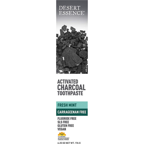 Desert Essence Activated Charcoal Toothpaste-N101 Nutrition