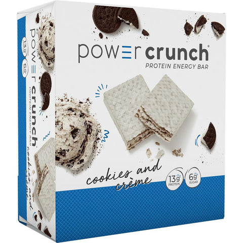 Power Crunch Bars-Cookies and Creme-Box (12 bars)-N101 Nutrition