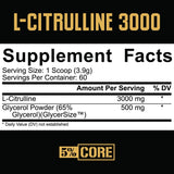 Rich Piana 5% Nutrition Core L-Citrulline 3000 w/ Glycerol-N101 Nutrition