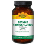 Country Life Betaine Hydrochloride 600 mg-N101 Nutrition