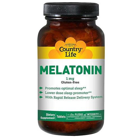 Country Life Melatonin 1 mg Rapid Release-60 tablets-N101 Nutrition