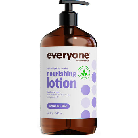 Everyone Lavender + Aloe Nourishing Lotion-32 fl oz (946 mL)-N101 Nutrition