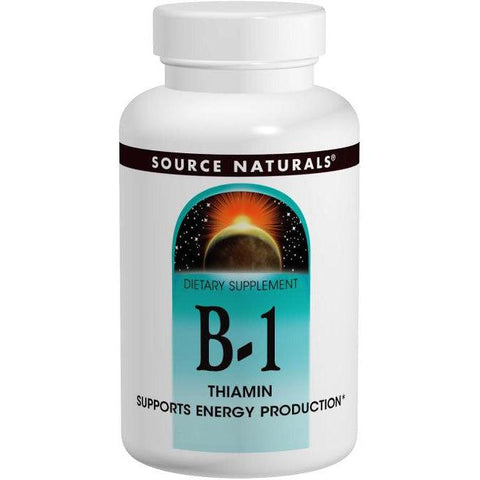 Source Naturals Vitamin B-1 - 100 mg-100 tablets-N101 Nutrition