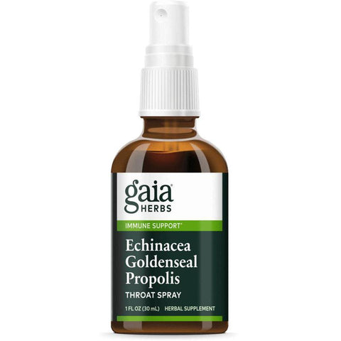 Gaia Herbs Echinacea Goldenseal Propolis Throat Spray-1 fl oz (30 mL)-N101 Nutrition