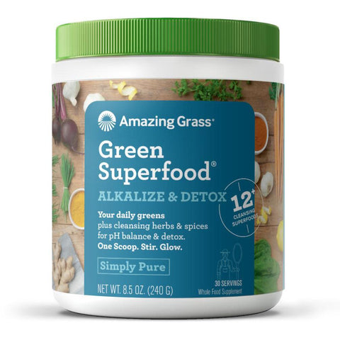 Amazing Grass Green SuperFood - Alkalize & Detox-30 servings (240 g)-N101 Nutrition