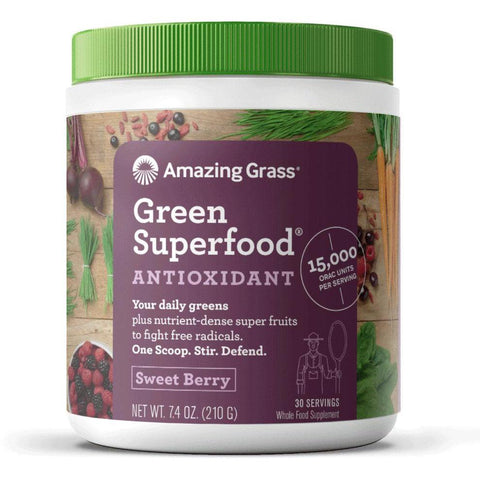 Amazing Grass Green SuperFood - ORAC Antioxidant Berry-30 servings (210 g)-N101 Nutrition