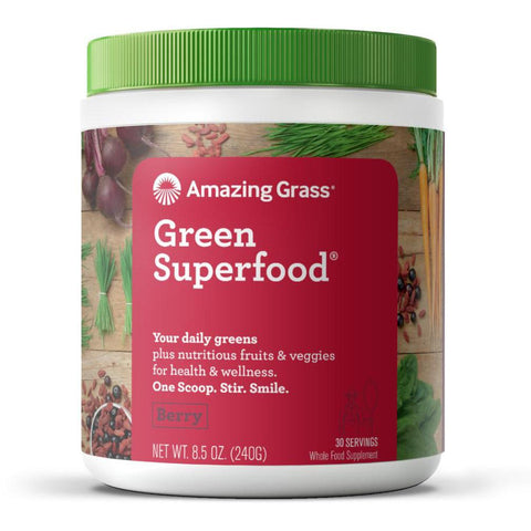 Amazing Grass Green SuperFood - Berry-30 servings (240 g)-N101 Nutrition