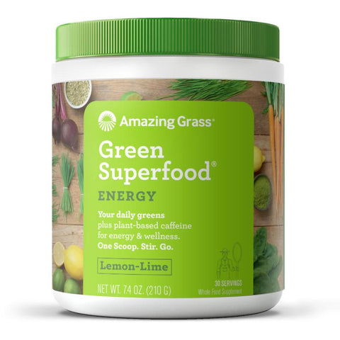 Amazing Grass Green SuperFood - Energy Lemon Lime-30 servings (210 g)-N101 Nutrition