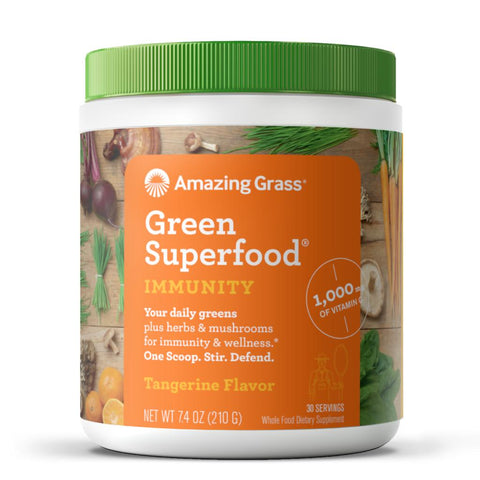 Amazing Grass Green SuperFood - Immunity Tangerine-30 servings (240 g)-N101 Nutrition