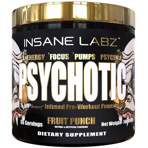 Insane Labz Psychotic Gold-Fruit Punch-35 servings-N101 Nutrition