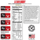 Labrada Lean Body Hi-Protein Meal Replacement Shake-N101 Nutrition