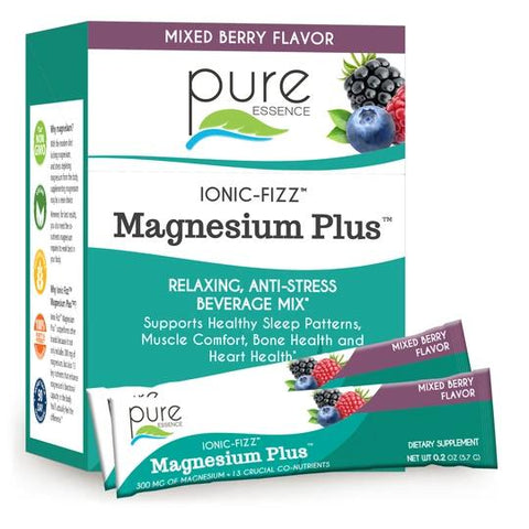 Pure Essence Ionic-Fizz Magnesium Plus-Mixed Berry-30 stick packs-N101 Nutrition