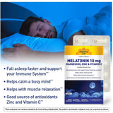 Country Life Melatonin 10mg – with Magnesium, Zinc and Vitamin C-N101 Nutrition