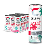 Celsius Energy Drink-Case (12 cans)-Sparkling Peach Vibe-N101 Nutrition