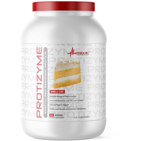 Metabolic Nutrition ProtiZyme-4 lbs (52 servings)-Vanilla Cake-N101 Nutrition