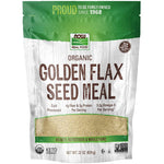 NOW Real Food Organic Golden Flax Seed Meal-22 oz (624 g)-N101 Nutrition