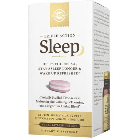 Solgar Triple Action Sleep-60 tri-layered tablets-N101 Nutrition