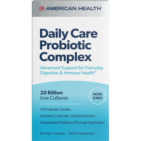 American Health Daily Care Probiotic Complex-60 Vegan Capsules-N101 Nutrition
