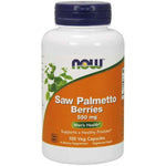 NOW Saw Palmetto Berries 550 mg-100 veg capsules-N101 Nutrition
