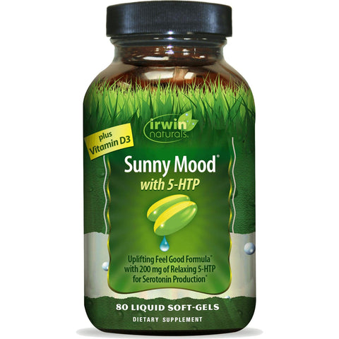 Irwin Naturals Sunny Mood with 5-HTP-80 liquid softgels-N101 Nutrition