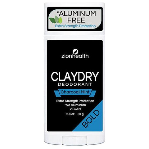 Zion Health Clay Dry Bold - Charcoal Mint Vegan Deodorant-N101 Nutrition