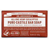 Dr. Bronner's Pure-Castile Bar Soap-Eucalyptus-5 oz (140 g)-N101 Nutrition
