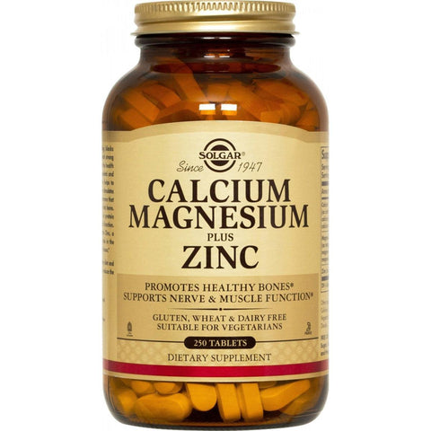 Solgar Calcium Magnesium Plus Zinc-250 tablets-N101 Nutrition
