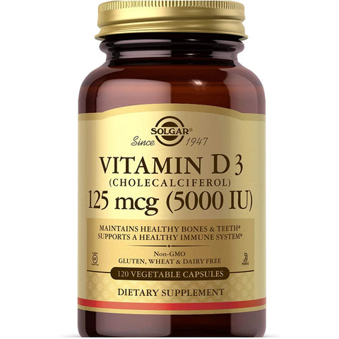 Solgar Vitamin D3 (Cholecalciferol) 125 mcg (5000 IU)
