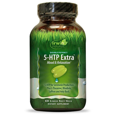 Irwin Naturals Double Potency 5-HTP Extra-60 liquid soft-gels-N101 Nutrition
