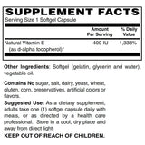 Blue Ridge Natural Vitamin E 400 IU-N101 Nutrition