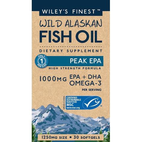 Wiley's Finest Wild Alaskan Fish Oil Peak EPA-30 softgels-N101 Nutrition