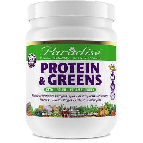 Paradise ORAC-Energy Protein & Greens-Vanilla-16 oz (454 g)-N101 Nutrition