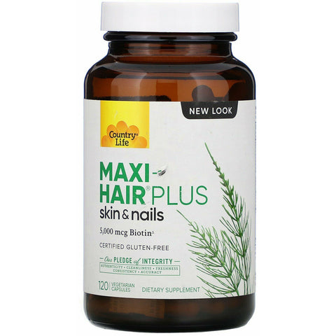 Country Life Maxi-Hair Plus-120 vegetarian capsules-N101 Nutrition