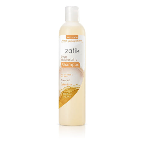 Zatik Deep Moisturizing Shampoo (Coconut & Calendula)-10.8 fl oz (320 mL)-N101 Nutrition