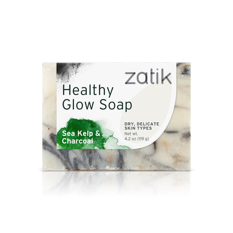 Zatik Healthy Glow Soap (Sea Kelp & Charcoal)-4.2 oz (119 g)-N101 Nutrition